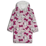   Hello Kitty Bow pull-on plush polar blanket, poncho 7-14 years