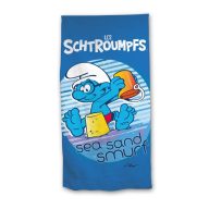 Smurfs Sea Sand bath towel, beach towel 70x140cm (Fast Dry)