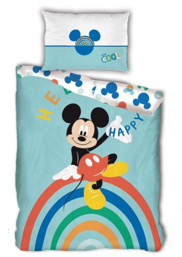 Disney Mickey Happy Bed Linen 140×200cm, 63×63 cm Microfibre