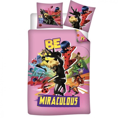 Miraculous Ladybug Be Your Self Bed Linen 140×200cm, 63×63 cm microfibre