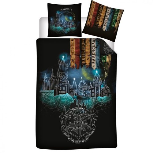 Harry Potter Hogwarts Enchanted Night Bed Linen 140×200cm, 63×63 cm microfibre