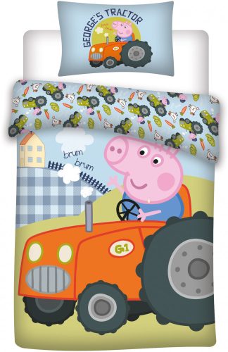 Peppa pig George's Tractor children's duvet cover 100×140cm, 40×45 cm