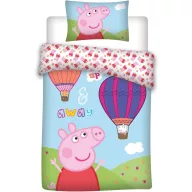   Peppa malac Hot-air Balloon gyerek, ovis bedding set 100x135cm, 40x60 cm
