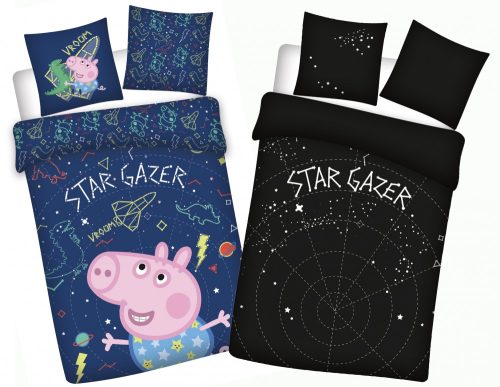 Peppa Pig Star-gazer Glow-in-the-dark children's bedding cover 100x135cm, 40x60cm