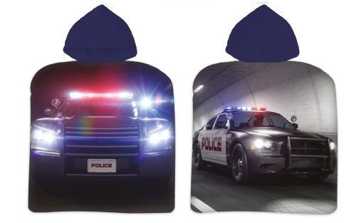 Police car beach towel poncho 50*100cm