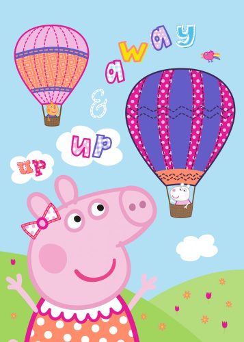 Peppa Pig <mg-auto=3002028>Hot Air Balloon polar blanket 100x140cm
