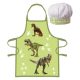 Dinosaur T-Rex kids apron set of 2 pieces