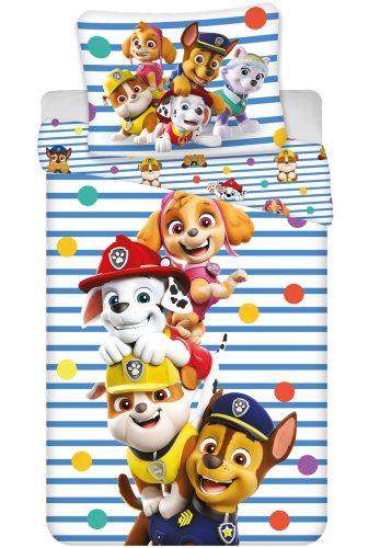 Paw Patrol Happy Stripes Kids Bed Linen <mg-auto=3002488>100×140cm, 40×45 cm