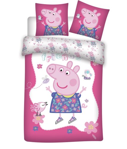 Peppa Pig Flowers Kids Bed Linen <mg-auto=3002488>100×135cm, 40×60 cm