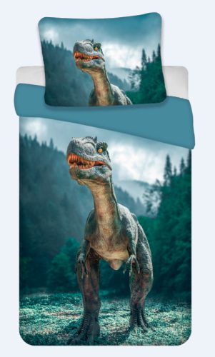 Dinosaur Blue Bed Linen 140x200 cm, 70x90 cm