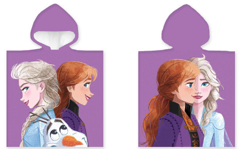 Disney Frozen Purple beach towel poncho 50x100 cm