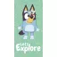 Bluey Explore bath towel, beach towel 70x140cm