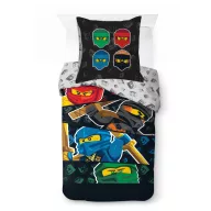   Lego Ninjago Four Elements children's, kindergarten bedding set 100x135 cm, 40x60 cm