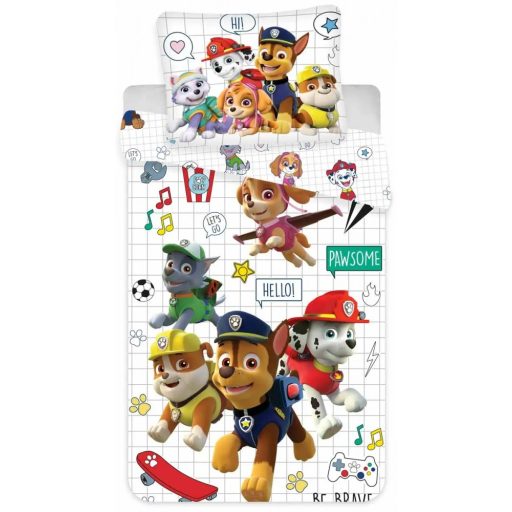 Paw Patrol Grid kids' bed linen set 100×140cm, 40×45 cm