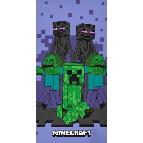 Minecraft Purple Bath Towel, Beach towel 70x140 cm