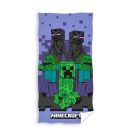Minecraft Purple bath towel, beach towel 70x140cm