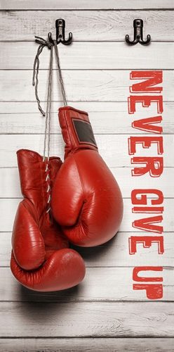 Never give up bath towel, beach towel 70*140cm