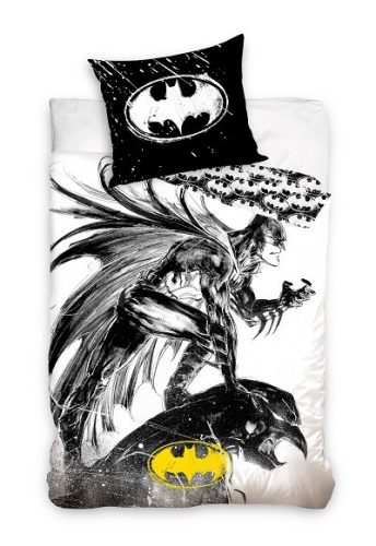 Batman Grafit Bed linen 140×200 cm, 70x90 cm