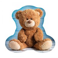 Teddy Bear Blue s form pillow, decorative pillow 37x36 cm