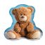 Teddy Bear Blue s form pillow, decorative pillow 37x36 cm