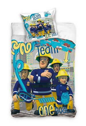 Fireman Sam Team Goal Bed linen 140×200 cm, 70x90 cm