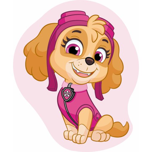Paw Patrol Skye shape cushion, decorative pillow 40x32 cm Velour