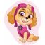 Paw Patrol Skye shape cushion, decorative pillow 40x32 cm Velour