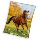 Horses Gallop coral fleece blanket 150x200cm