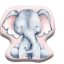 Elephant Pink shape pillow, decorative pillow 40x40 cm Velour