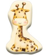 Giraffe Yellow decorative pillow 40x27 cm Velvet