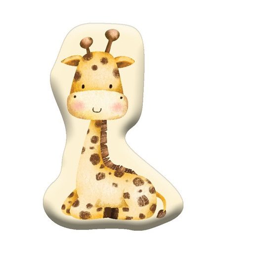Giraffe Yellow decorative pillow 40x27 cm Velvet