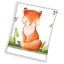 Fox Rusty coral fleece polar blanket 110x140cm