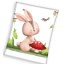 Rabbit Forest coral fleece blanket 110x140cm