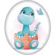 Dinosaur Egg decorative pillow 37x34 cm Velour