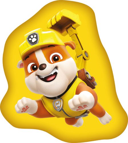 Paw Patrol Rubble Yellow shape pillow, decorative pillow 38x32 cm Velour