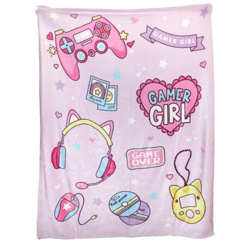 Gamer Girl coral fleece blanket 130x170cm