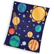 Space Kosmos coral fleece blanket 130x160cm