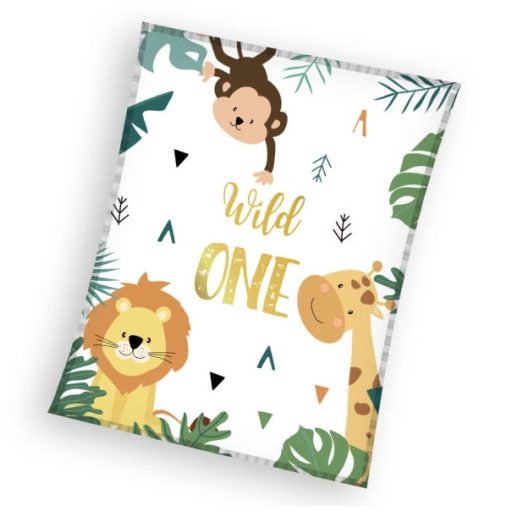 Animals Wild One coral fleece polar blanket 110x140cm