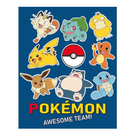 Pokémon Awesome Team coral fleece blanket 130x160cm