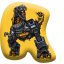Transformers Yellow decorative pillow 40x37 cm Velvet