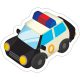 Police car shaped pillow, decorative cushion 36*24 cm