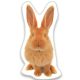 Bunny shaped pillow, decorative cushion 22*36 cm