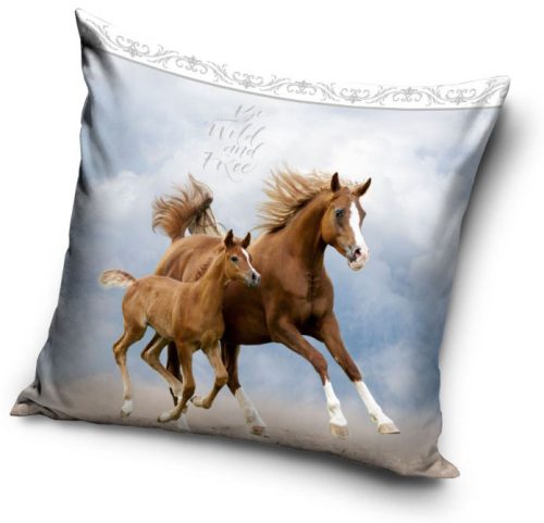 Horses pillow, decorative cushion 40*40 cm