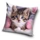 Cat pillow, decorative cushion 40x40 cm