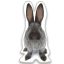 Rabbit s-shaped decorative pillow 22*36 cm