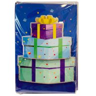 Colour Blue Gift 3D Greeting Card