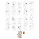 Bluey Happy shape coloring set with stickers and colored pencils
