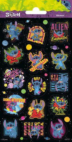 Disney Lilo and Stitch Extrovert glitter sticker set