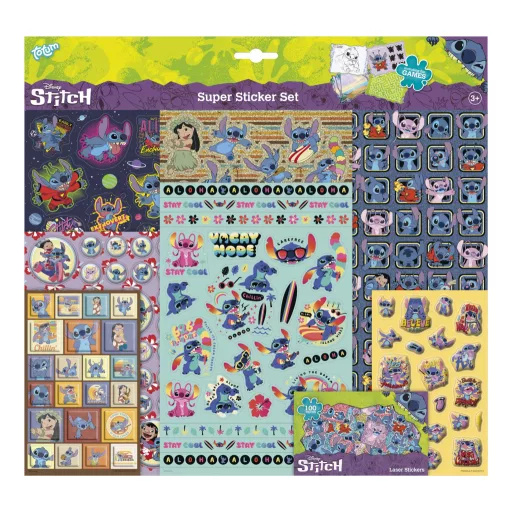 Disney Lilo and Stitch Extrovert Super sticker set with game - Javoli