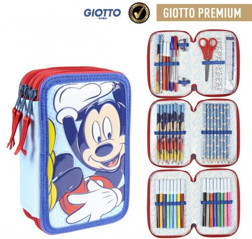 Disney Mickey filled pencil case triple layer